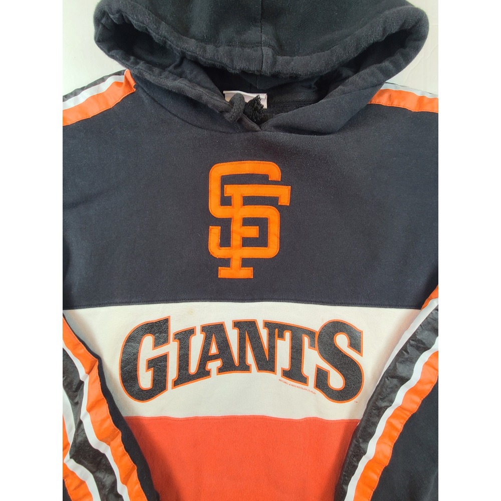 Mitchell & Ness San Francisco Giants Hoodie Mens Large Black Orange Baseball MLB